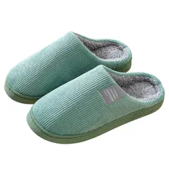 レディース スリッパ 暖かい もこもこ 冬用 室内用 洗える 防滑 ルームシューズ おしゃれ グリーン
