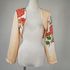 zunezune 値下げ お買い得 ボレロ 訪問着 着物リメイク 長袖 花 - メルカリ