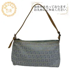 フェンディ　アクセサリーポーチ　ズッキーノ　ミニハンドバッグ　キャンバス　グレー FENDI フェンディ ズッキーノ ミニハンドバッグ ポーチ