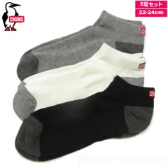 チャムス / 3P チャムス ロゴ アンクル ソックス 22-24cm