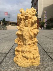 【修縁堂】最高級 木彫り 仏像 九龍観音菩薩立像 彫刻 仏教工芸品 柘植材