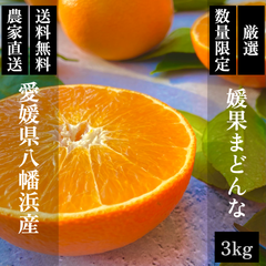 【ぷるぷる果肉の高級柑橘】媛果まどんな 3kg（※家庭用）愛媛県八幡浜産