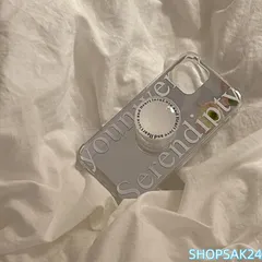 スマホケース iphone16 ケース 韓国 iphone15 ケース 携帯ケース iphone14 ケース iphone13 ケース TPU GRIP グリップ ミラー 鏡 英字レディース673