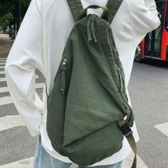 リュックサック カーキ グランジ バックパック カジュアル ユニセックス①