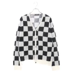 UNUSED (アンユーズド) 20AW Checkerd pattern mohair cardigan US1889 チェック柄 モヘアカーディガン ブラック/ホワイトのサムネイル