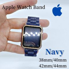 Apple Watch band アップルウォッチ バンド 高級 大人 ネイビー