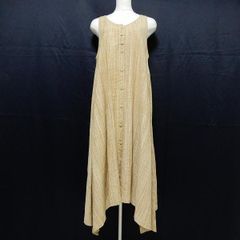 プリーツプリーズワンピース 黄土色ベージュ Size3 - メルカリ