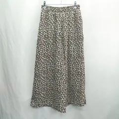 ◇ Θ chocol raffine robe ウエストゴム 花柄 ロング丈 フレア スカート サイズＦ ブラック マルチカラー レディース E  【1502060020657】