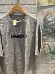 古着　2XL reebok リーボックTシャツ グレー 無地
