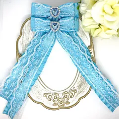 売り切りセール♡リボン♡ヘアクリップ♡量産型♡地雷系♡水色3-2