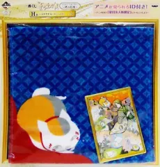 【中古】タオル・手ぬぐい(キャラクター) ニャンコ先生(背中/背景チェック) ハンドタオル～名シーンと共に～ 「一番くじ 夏目友人帳トリビュートギャラリー～時の記憶～」 H賞