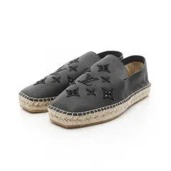 ルイ・ヴィトン LOUIS VUITTON スリッポン エスパドリーユ CL0232 ブラック レザー エスパドリーユ メンズ 未使用