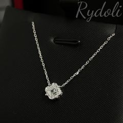 PT950 1.02ct D VS1 オーダーメイドネックレス ラボグロウンダイヤモンド IGI鑑定書付き アッシャーカット ラボダイヤジュエリー 誕生日記念日プレゼント プラチナペンダントネックレス 一粒ダイヤネックレス  定番ダイヤネックレス