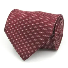 マリオヴァレンティノ ブランド ネクタイ シルク ドット柄 小紋柄 メンズ レッド MARIO VALENTINO 【中古】