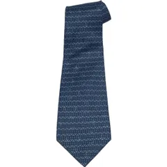 MADE IN ITALY製 Cantini HANDMADE 総柄シャドーペイズリー柄シルクネクタイ ネイビー