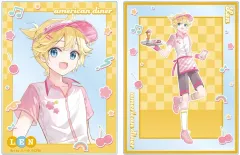 【新品】キャラカード [新品] 鏡音レン 描き下ろし アメリカンダイナーver. Art by ふーみ アクリルカード2枚セット 「VOCALOID 初音ミク」