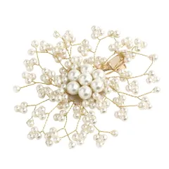 【ゴールド×ワンサイズ】[Cream dot. クリームドット公式] コサージュ ブローチ フォーマル 卒業式 卒園式 入学式 入園式 ママスーツ パール 花 ワイヤーフラワー ピン クリップ 華やか 大人 上品 エレガント  