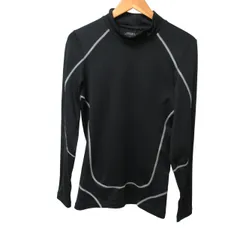 ナイキゴルフ NIKE GOLF アンダーTシャツ カットソー スポーツシャツ ハイネック ロゴプリント ブラック 黒 Mサイズ 0202のサムネイル