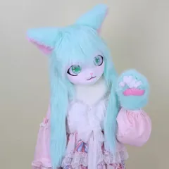 サンにゃ　ケモノ　着ぐるみ　水色 ククル&ロウサン (@kukuru_fur) / Posts / X