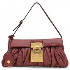 miumiu マテラッセ ラックス ハンドバッグ クラッチ Bランク mi5527cc