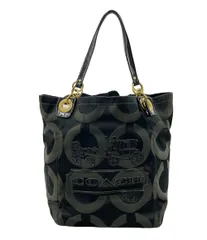 【COACH】ハンドバッグ A4 牛革 グリーンレザー チャーム/リボンスカーフ COACH】ハンドバッグ A4 牛革 グリーンレザー チャーム/リボン