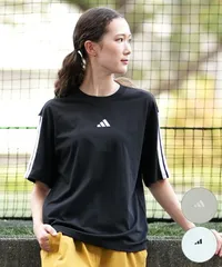 【ムラスポ公式】新品 adidas アディダス レディース 半袖 Tシャツ スリーストライプTシャツ KVC57