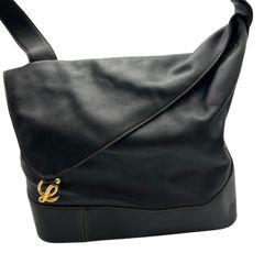 LOEWE ロエベ アントン ショルダーバッグ レディース レザー ヴィンテージ ブラック ブランド 肩掛け 希少 鞄 中古 W４