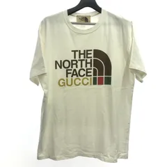 【中古】GUCCI×THE NORTH FACE 21SS ロゴプリントTシャツ M　615044 XJDBZ　ホワイト　グッチ　ノースフェイス[66]