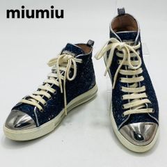 ミュウミュウ グリッター スニーカー ハイカット ラメ 36.5 - メルカリ