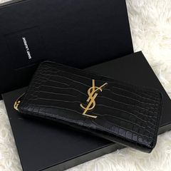 美品】RFID内蔵 SAINT LAURENT レザー 三つ折り財布 - メルカリ 