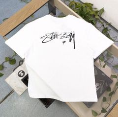 STUSSY ステューシー プリント Tシャツ 半袖 ルーズフィット カップル メンズ レディース ユニセックス カジュアル