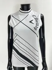 【USED】Callaway キャロウェイ ストレッチ モックネック ノースリーブ シャツ ホワイト 白 レディース M ゴルフウェア