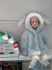 ボアコート キッズ 子供服 ウサギの耳 フード付き 暖かい 子供 コート ジャケット 冬 無地 防風 防寒 冬 厚手 冬服 通園 通学 アウター ふわふわ もこもこ ボアジャケット 可愛い パーカー 上着 子供用 haoxin03 h18m185