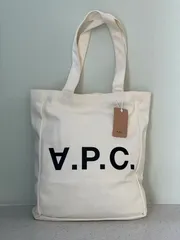 A.P.C. アー・ペー・セー トートバッグ 大容量 肩掛け キャンバス レディース メンズ ホワイト  #0523-2