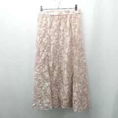 ◇ ⊂ toco closet トコクローゼット シースルー　花柄 ロング フレア スカート サイズM ピンク系 レディース E  【1506230029662】