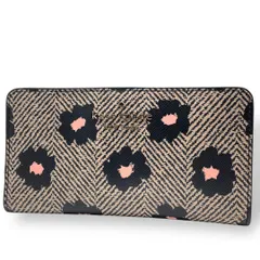 極美品　kate spade ケイトスペード 長財布 花柄 PVC レザー
