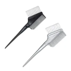 新品 毛染めブラシ 2パック 両面ブラシ DIY 髪染め ヘアダイブラシ ヘアカラーコーム プロのヘアカラー ヘアカラーの小道具 美容師用品（白と黒）