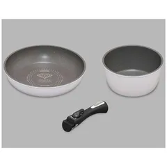 【新品未使用】【未開梱】 アイリスオーヤマ　IRIS OHYAMA　ダイヤモンドコートパン マーブル 3点セット ホワイト 　ISNSE3