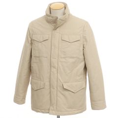 【中古】ブルネロクチネリ Brunello Cucinelli コットンナイロン 中綿 ジップアップ ブルゾン ベージュ【サイズXS】【メンズ】