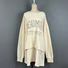 O1 Samansa Mos2 SM2 サマンサモスモス 裏毛ロゴプリントレイヤードチュニック スウェット トレーナー ロゴプリント タグ付き レディース