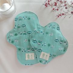 【布ナプキン】無添加コットンフランネル 野菜くだもの柄 6層仕立て 2枚セット