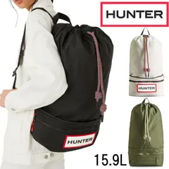 ハンター HUNTER リュック メンズ レディース トラベル リップストップ リサイクル ナイロン 2WAY バックパック ボディバッグ ショルダーポーチ ナイロン 耐水 収納 パッカブル アウトドア ブラック ホワイト カーキ UBB1519NRS