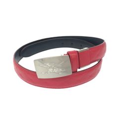 未使用品 BURBERRY GOLF バーバリーゴルフ  ベルト   レッド  レディース ホースマーク キルティング　240001139349