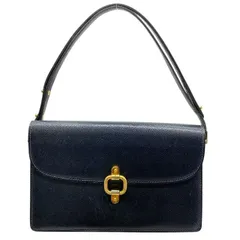 MORABITO モラビト ヴィンテージ ハンドバッグ ワンショルダーバッグ レザー ネイビー ゴールド金具