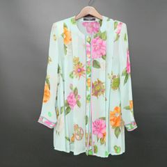 レオナール 42 カンカン入り 花柄 カーディガン ロング 大きいサイズ