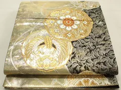 ♦︎きもの結♦︎六通柄袋帯 唐織 正倉院文様 金糸 正絹♦︎10 ♦︎きもの結♦︎六通柄袋帯 唐織 正倉院文様 金糸 正絹♦︎10