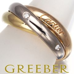 カルティエ トリニティリング ダイヤ ダイヤモンド スリーカラー クラシック 5P 52号 K18YG/WG/PG #171340