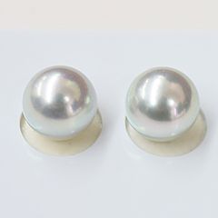 現品限り 現物 9mm - 9.5mm ナチュラルカラー ラウンド あこや真珠 ペア ピアス ペアルース 真珠のみ