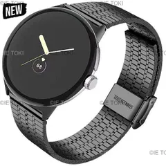 GoogleWatch用ステンレススチールストラップ ギャップなし バンドアクセサリー 時計用ブレスレット3 45mm 41mm GooglePixel 2用correa