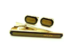 ■美品■ pierre cardin ピエールカルダン カフス カフリンクス タイピン アクセサリー 紳士 ビジネス メンズ ゴールド系 DF0205 冠婚葬祭 結婚式 葬式のサムネイル